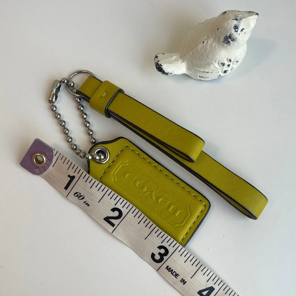 COACH Leather Fob Bag Charm Keychain Hang Tag